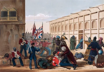 Bestorming van Khelat, de troepen betreden de Zenana, 13 november 1839, uit 